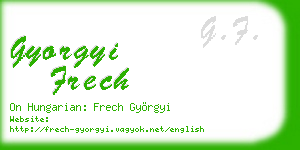 gyorgyi frech business card